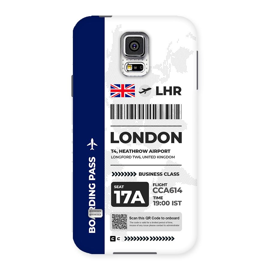 International Boarding Pass London Back Case for Galaxy S5