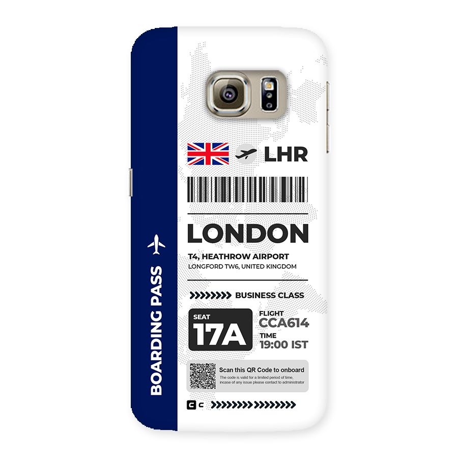 International Boarding Pass London Back Case for Galaxy S6 edge