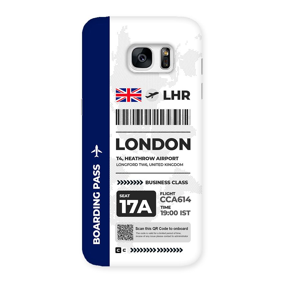 International Boarding Pass London Back Case for Galaxy S7 Edge