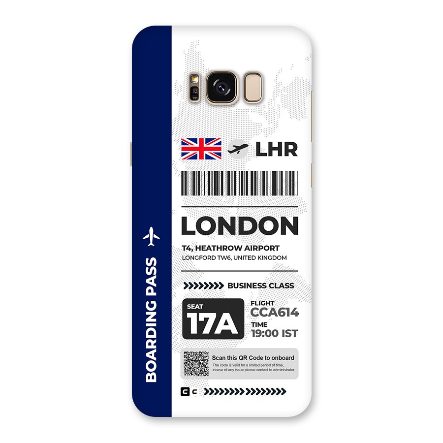 International Boarding Pass London Back Case for Galaxy S8 Plus