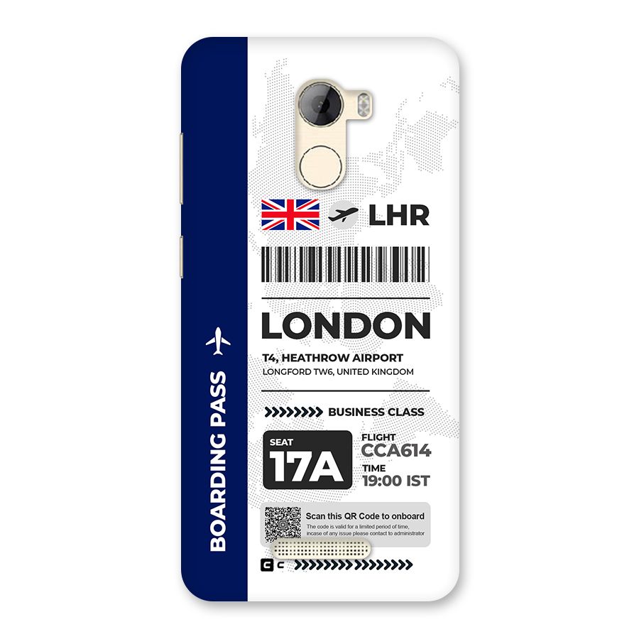 International Boarding Pass London Back Case for Gionee A1 LIte