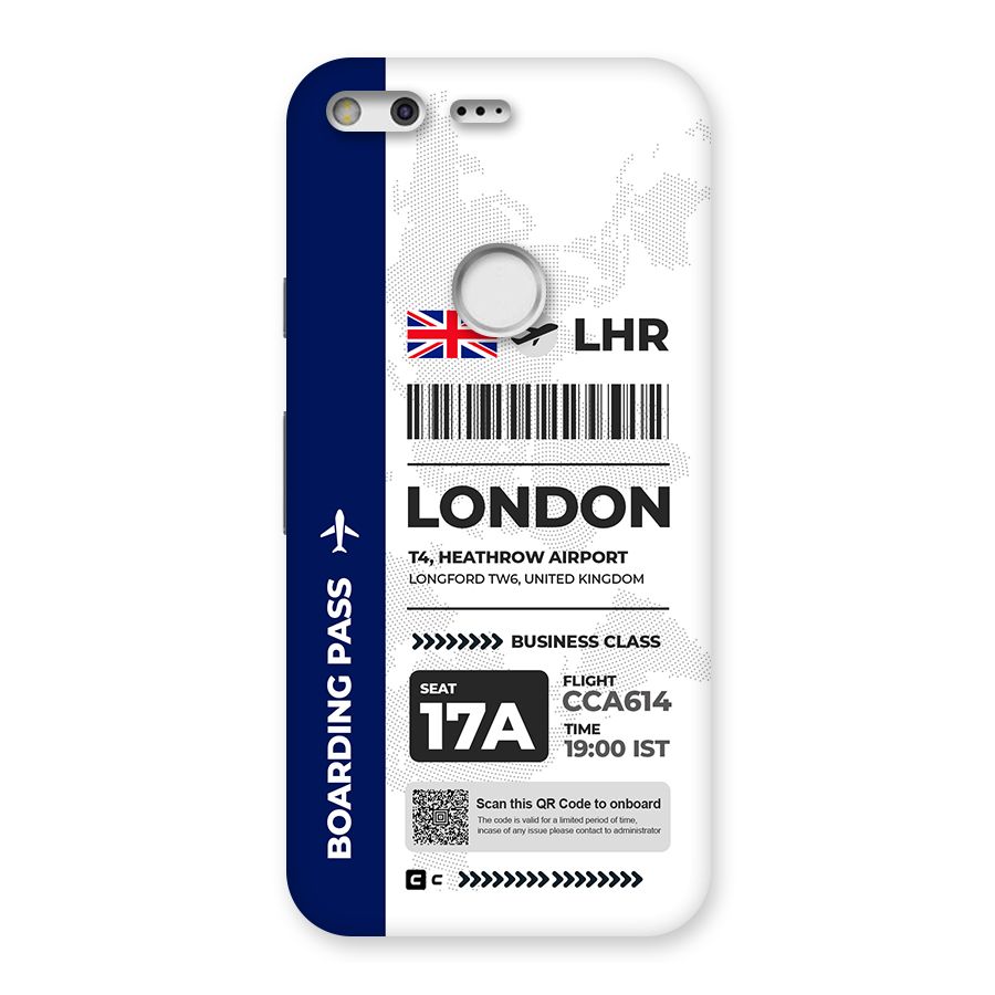 International Boarding Pass London Back Case for Google Pixel
