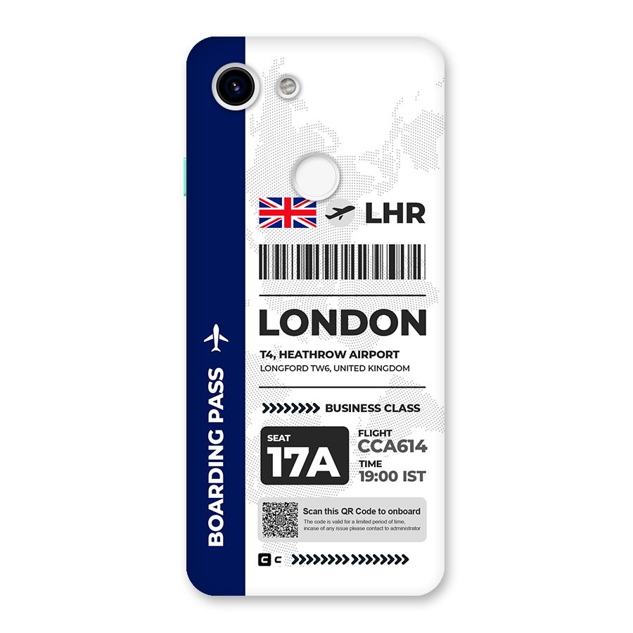 International Boarding Pass London Back Case for Google Pixel 3
