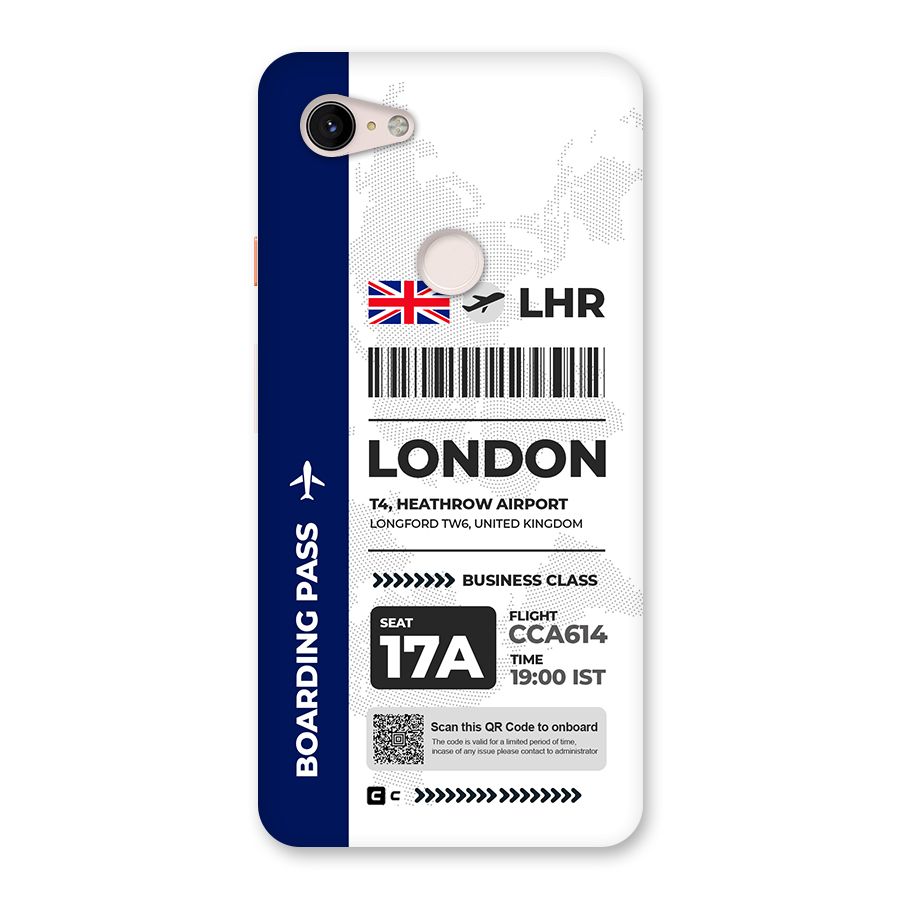 International Boarding Pass London Back Case for Google Pixel 3 XL