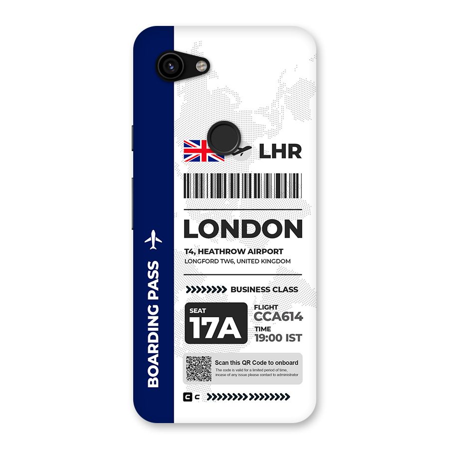 International Boarding Pass London Back Case for Google Pixel 3a