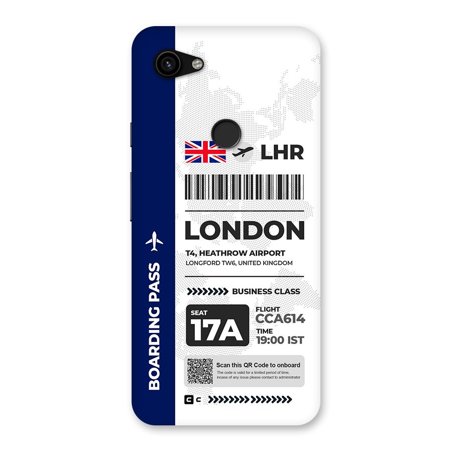 International Boarding Pass London Back Case for Google Pixel 3a XL