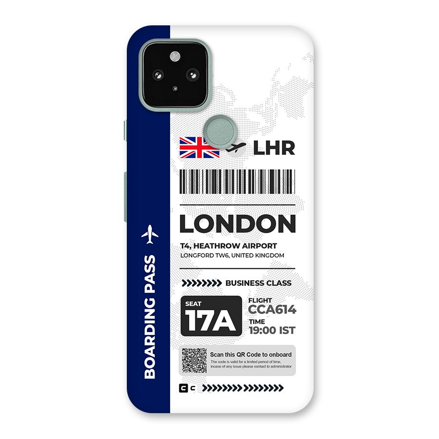 International Boarding Pass London Back Case for Google Pixel 5