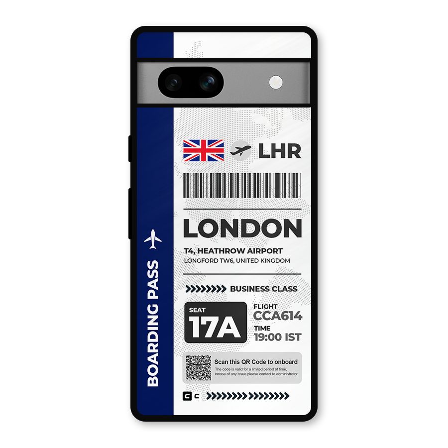 International Boarding Pass London Metal Back Case for Google Pixel 7a