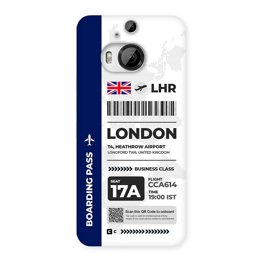 International Boarding Pass London Back Case for HTC One M9 Plus