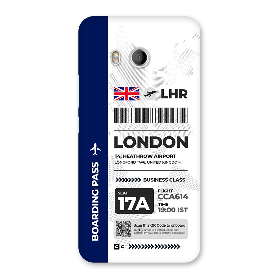 International Boarding Pass London Back Case for HTC U11