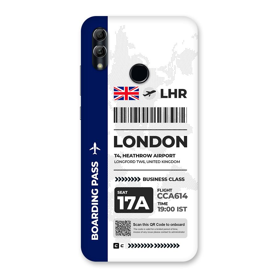 International Boarding Pass London Back Case for Honor 10 Lite