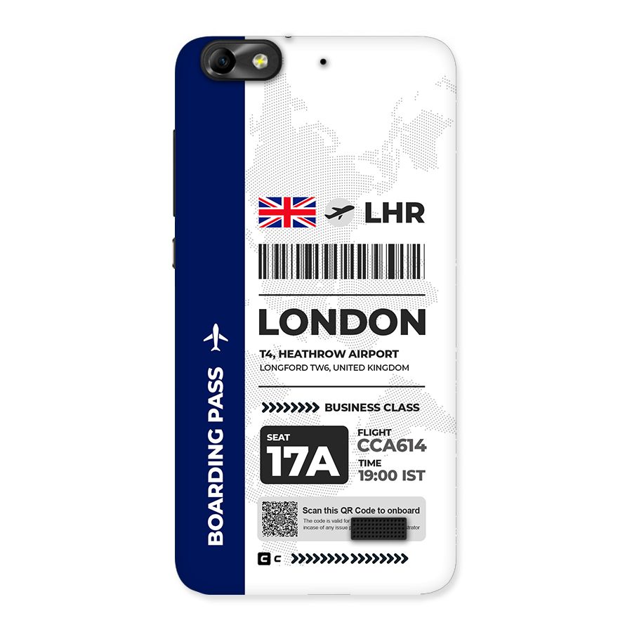 International Boarding Pass London Back Case for Honor 4C