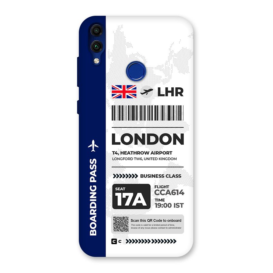 International Boarding Pass London Back Case for Honor 8C