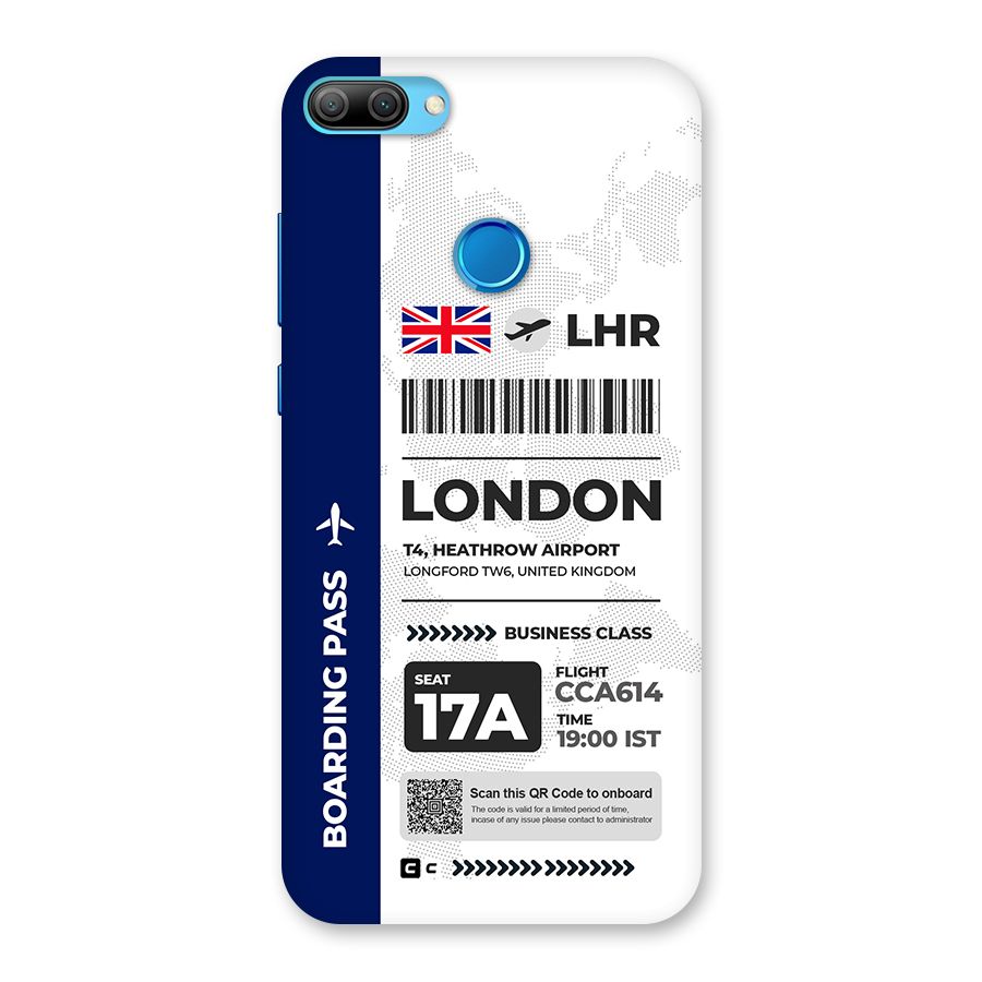 International Boarding Pass London Back Case for Honor 9N