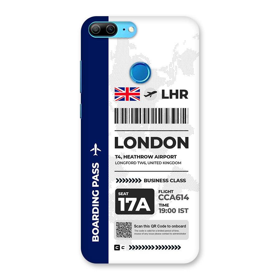 International Boarding Pass London Back Case for Honor 9 Lite