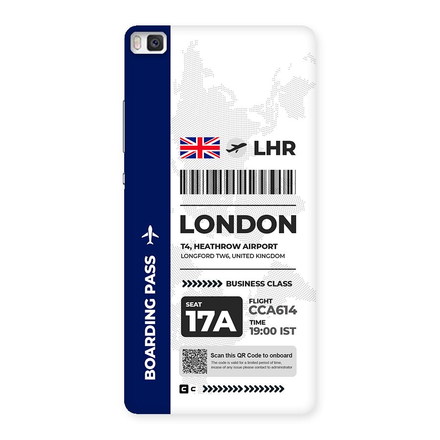 International Boarding Pass London Back Case for Huawei P8
