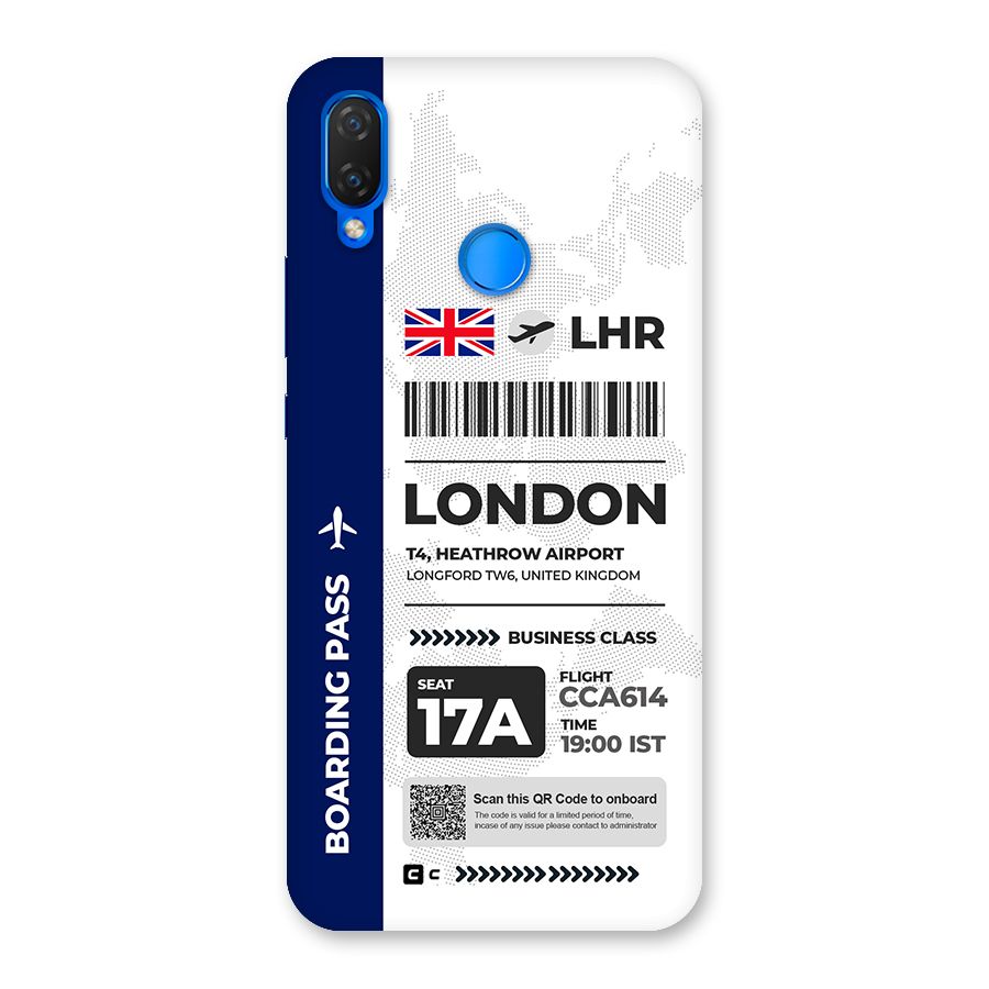International Boarding Pass London Back Case for Huawei P Smart+