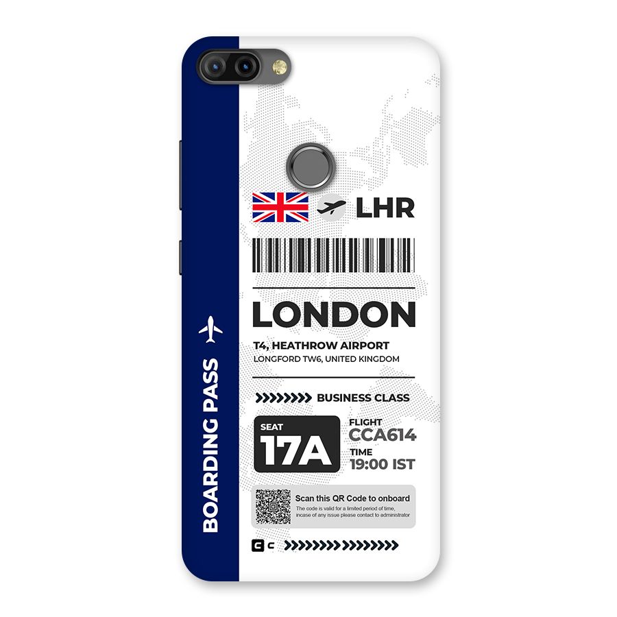 International Boarding Pass London Back Case for Infinix Hot 6 Pro