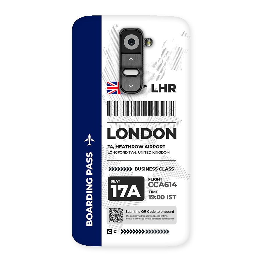International Boarding Pass London Back Case for LG G2