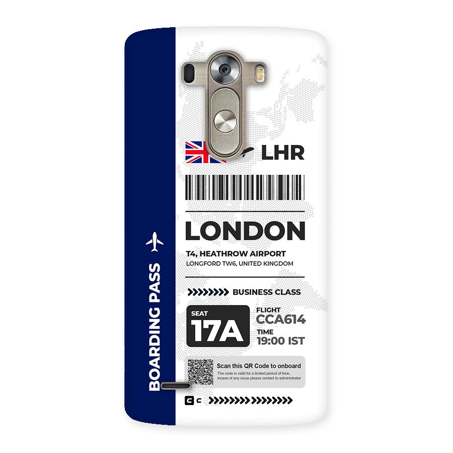 International Boarding Pass London Back Case for LG G3