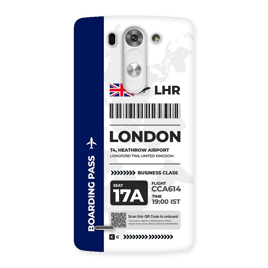 International Boarding Pass London Back Case for LG G3 Mini