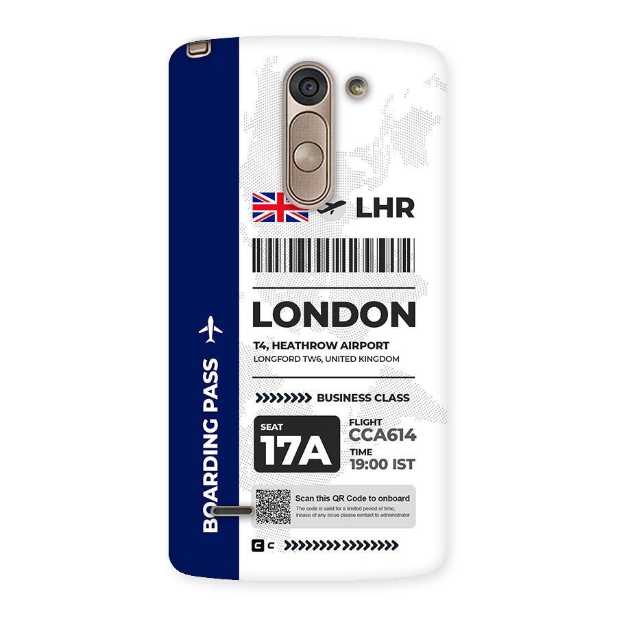 International Boarding Pass London Back Case for LG G3 Stylus
