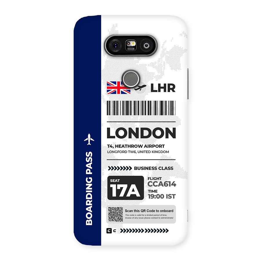 International Boarding Pass London Back Case for LG G5