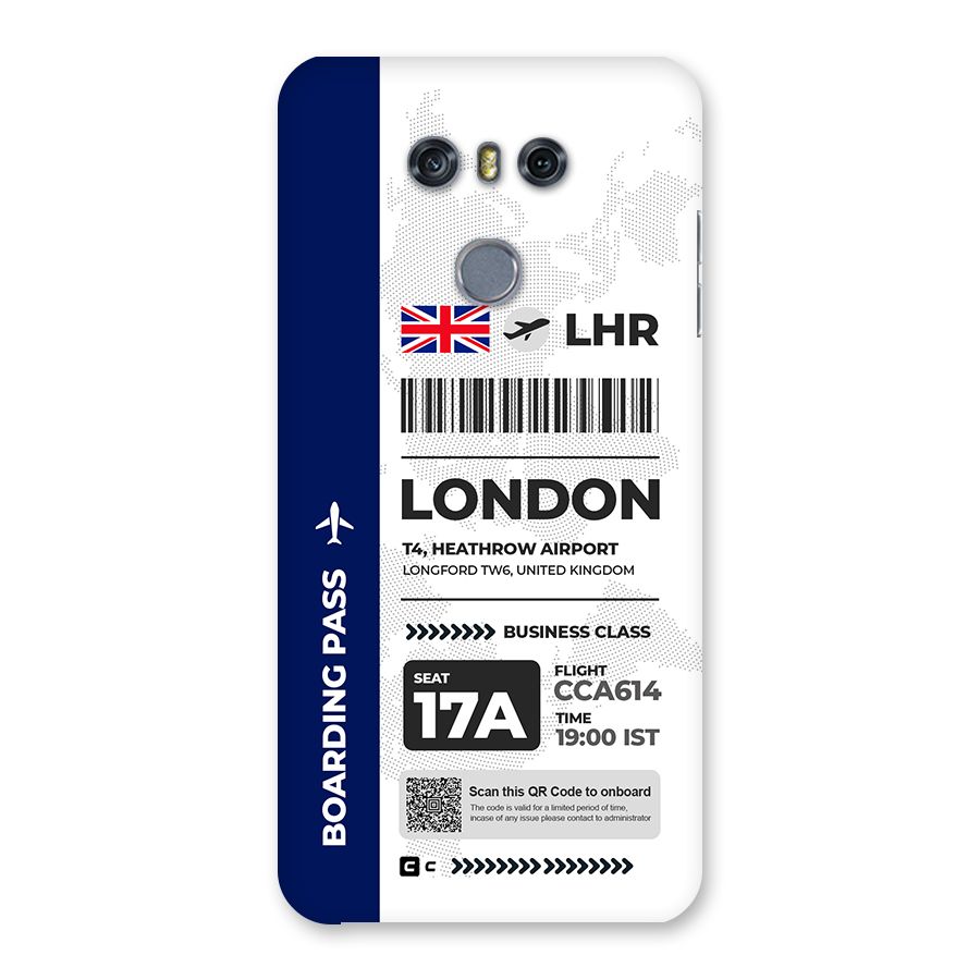 International Boarding Pass London Back Case for LG G6