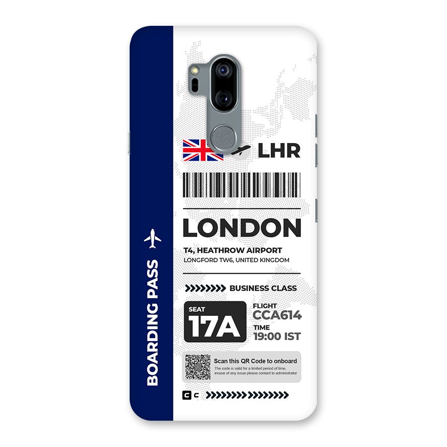 International Boarding Pass London Back Case for LG G7