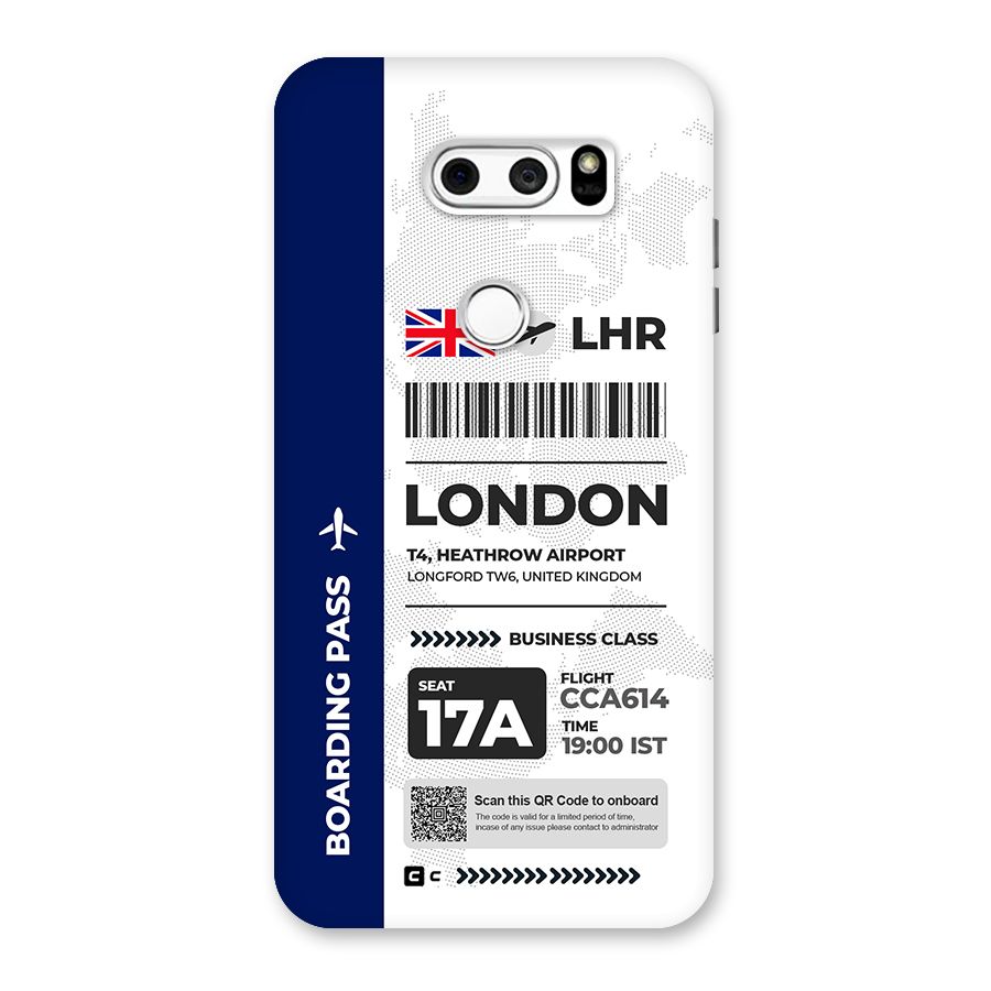 International Boarding Pass London Back Case for LG V30