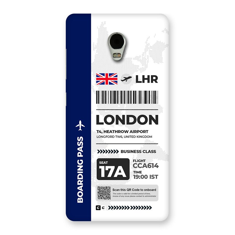International Boarding Pass London Back Case for Lenovo Vibe P1