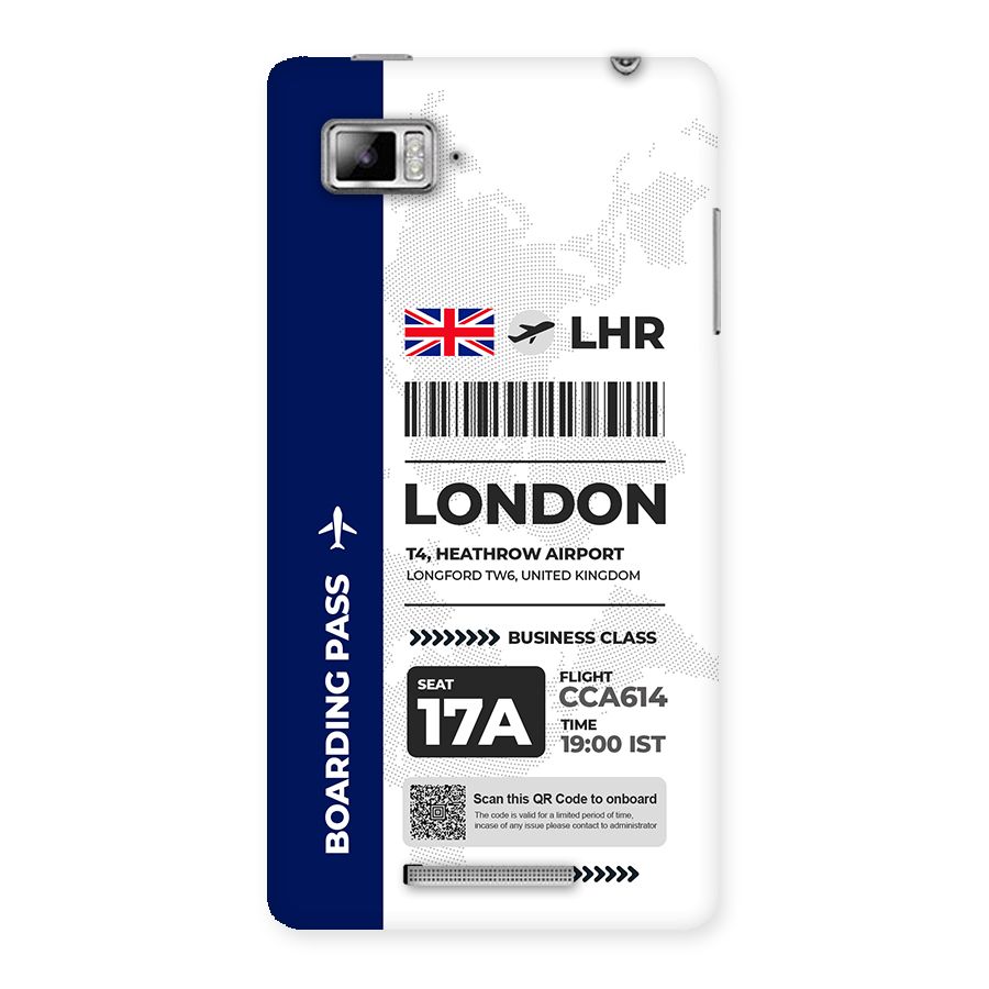 International Boarding Pass London Back Case for Lenovo Vibe Z K910