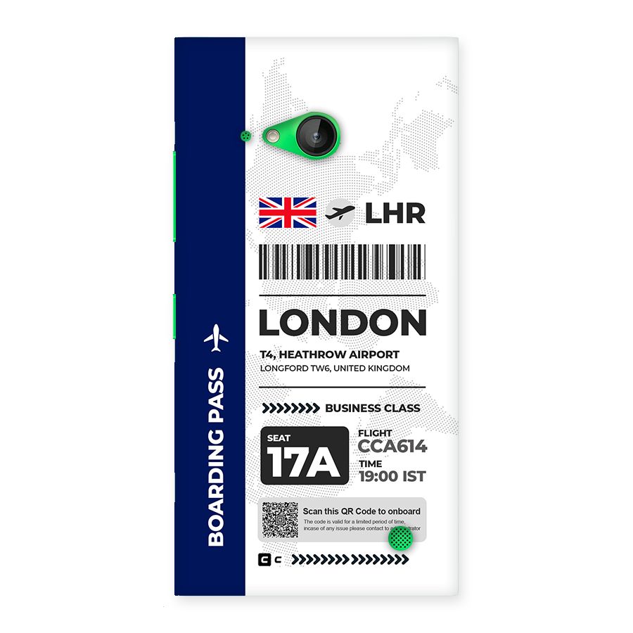 International Boarding Pass London Back Case for Lumia 730
