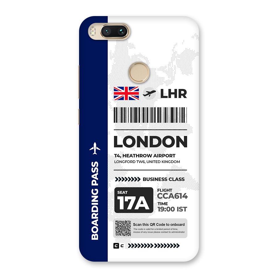 International Boarding Pass London Back Case for Mi A1