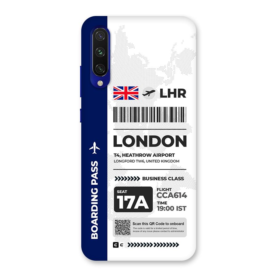 International Boarding Pass London Back Case for Mi A3