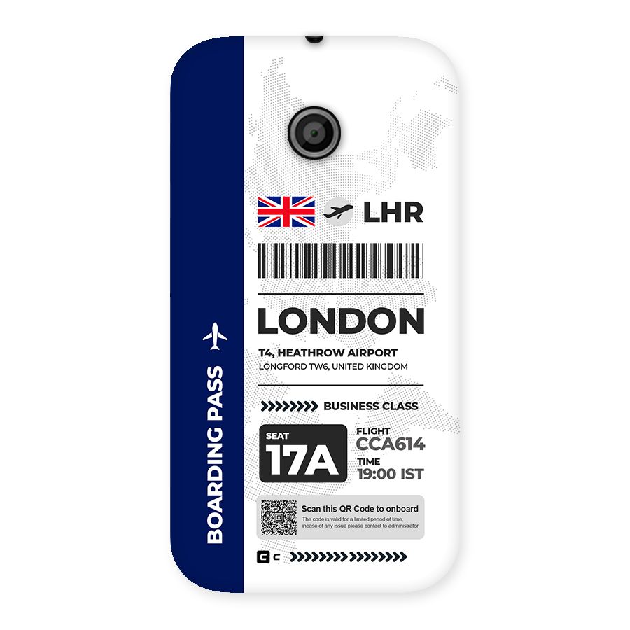 International Boarding Pass London Back Case for Moto E