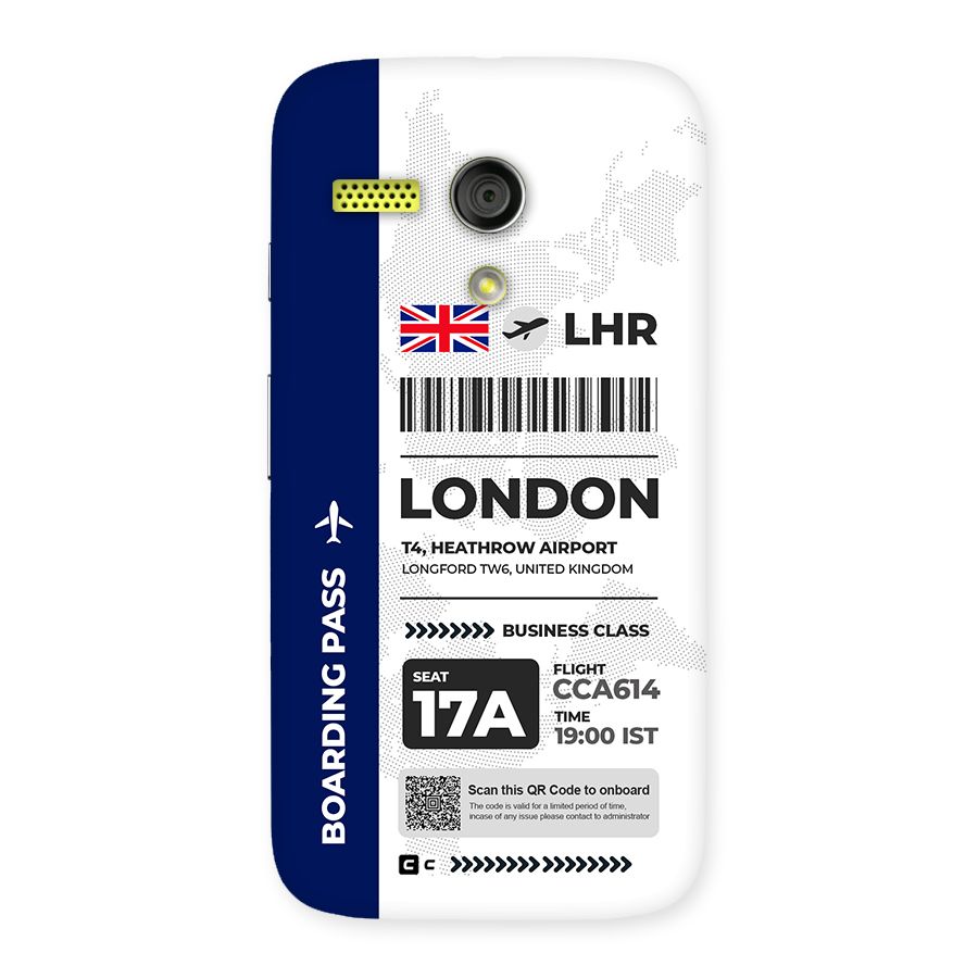International Boarding Pass London Back Case for Moto G