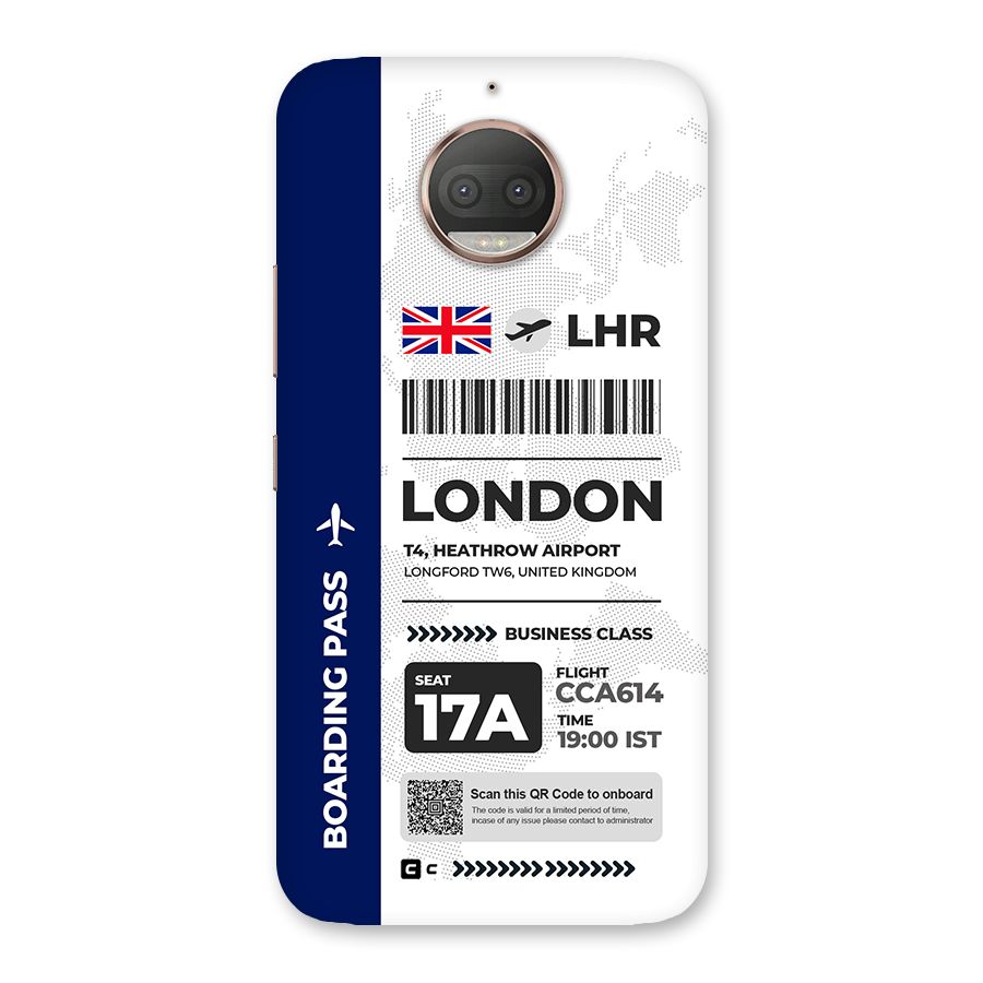 International Boarding Pass London Back Case for Moto G5s Plus