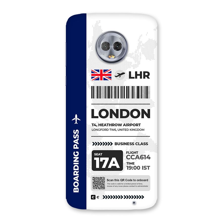 International Boarding Pass London Back Case for Moto G6 Plus