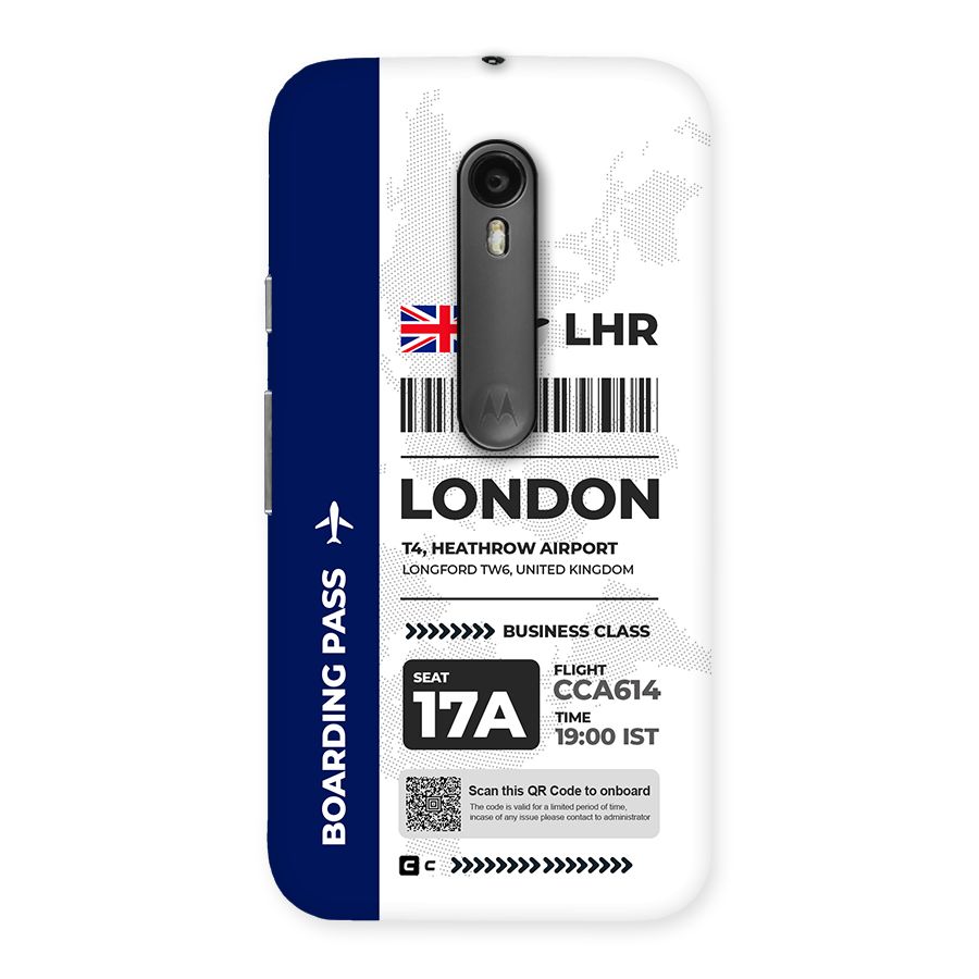 International Boarding Pass London Back Case for Moto G Turbo