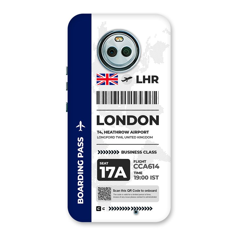 International Boarding Pass London Back Case for Moto X4