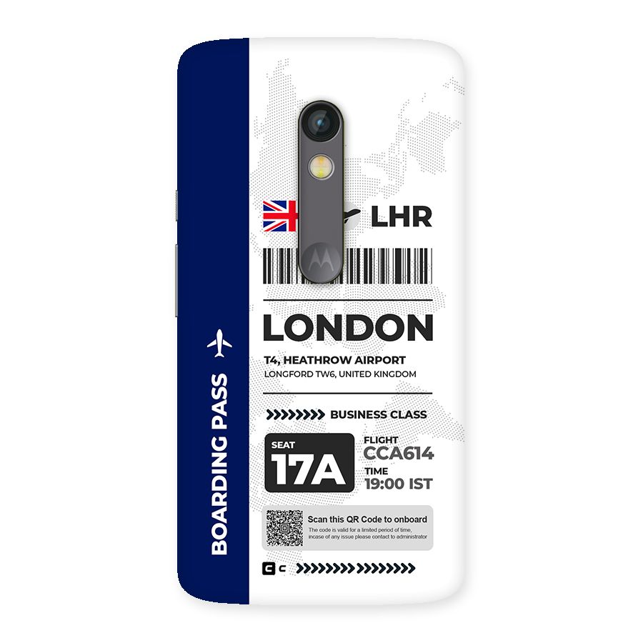 International Boarding Pass London Back Case for Moto X Play