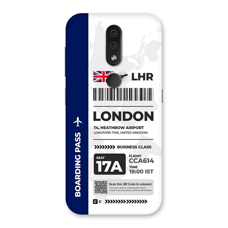 International Boarding Pass London Back Case for Nokia 4.2