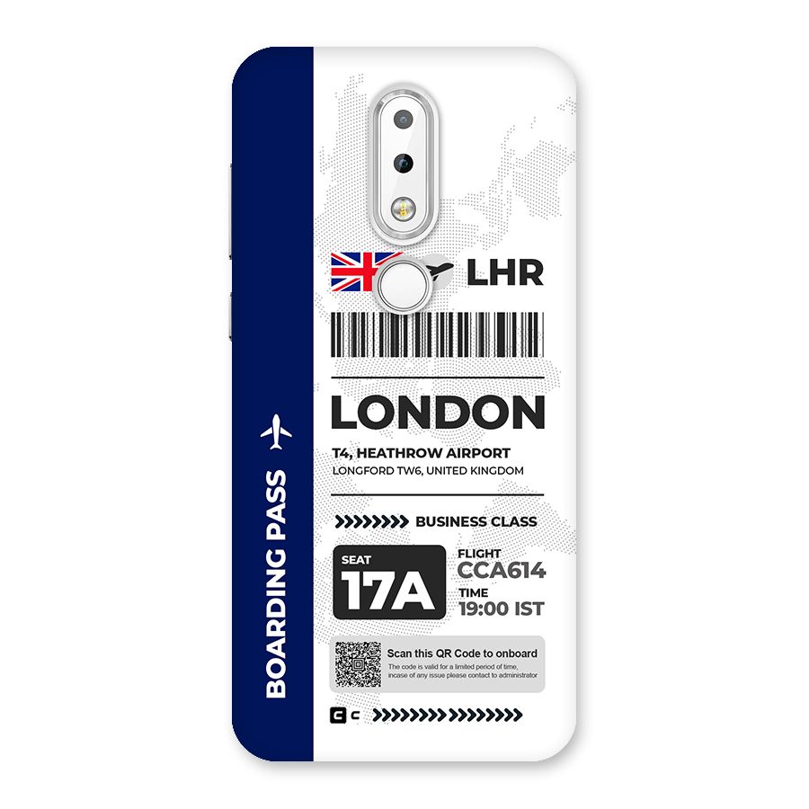 International Boarding Pass London Back Case for Nokia 6.1 Plus