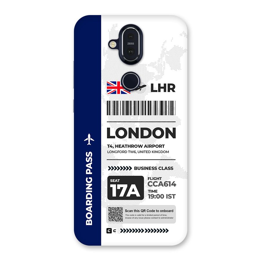 International Boarding Pass London Back Case for Nokia 8.1