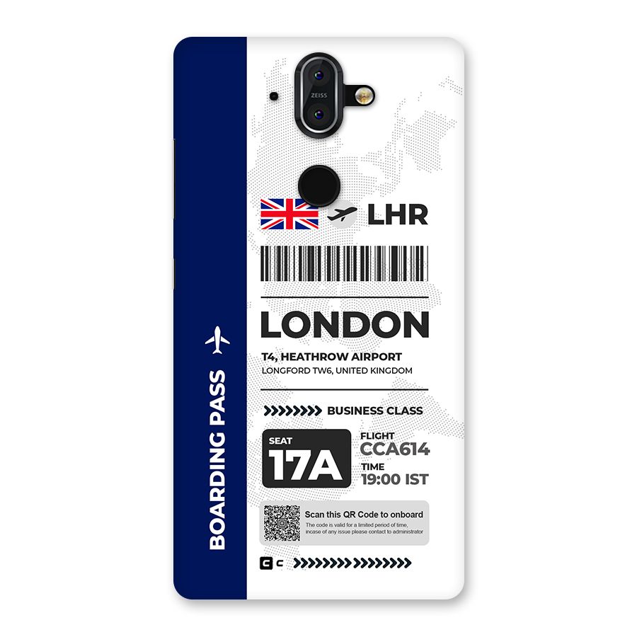 International Boarding Pass London Back Case for Nokia 8 Sirocco