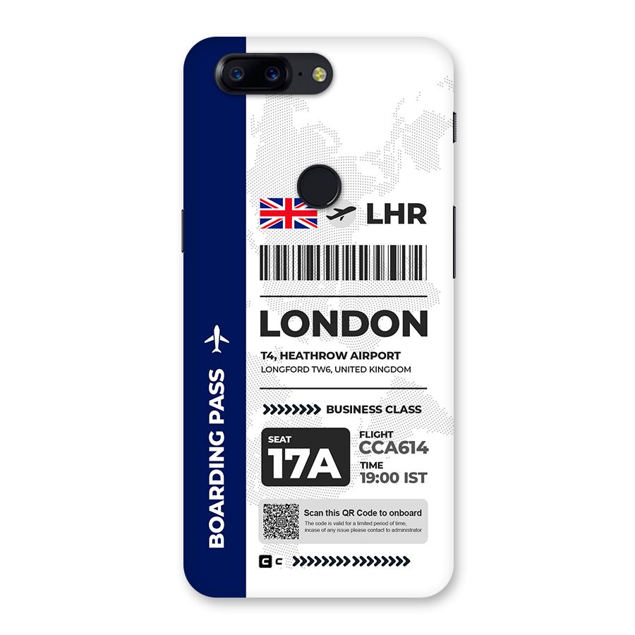 International Boarding Pass London Back Case for OnePlus 5T