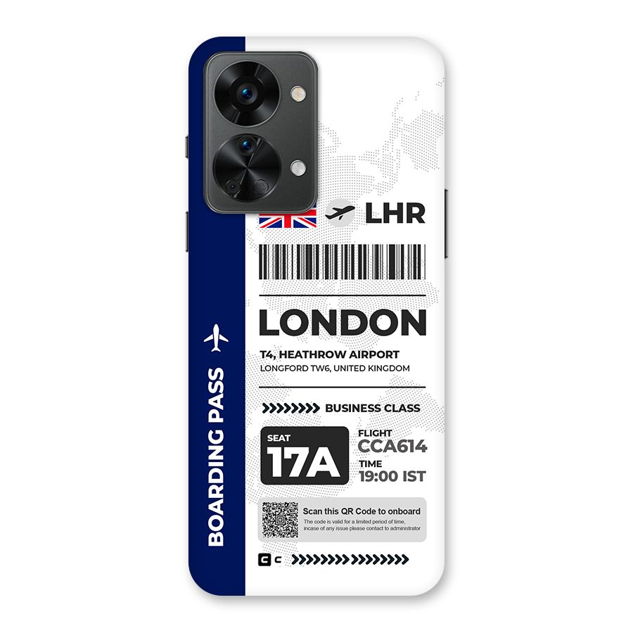 International Boarding Pass London Back Case for OnePlus Nord 2T