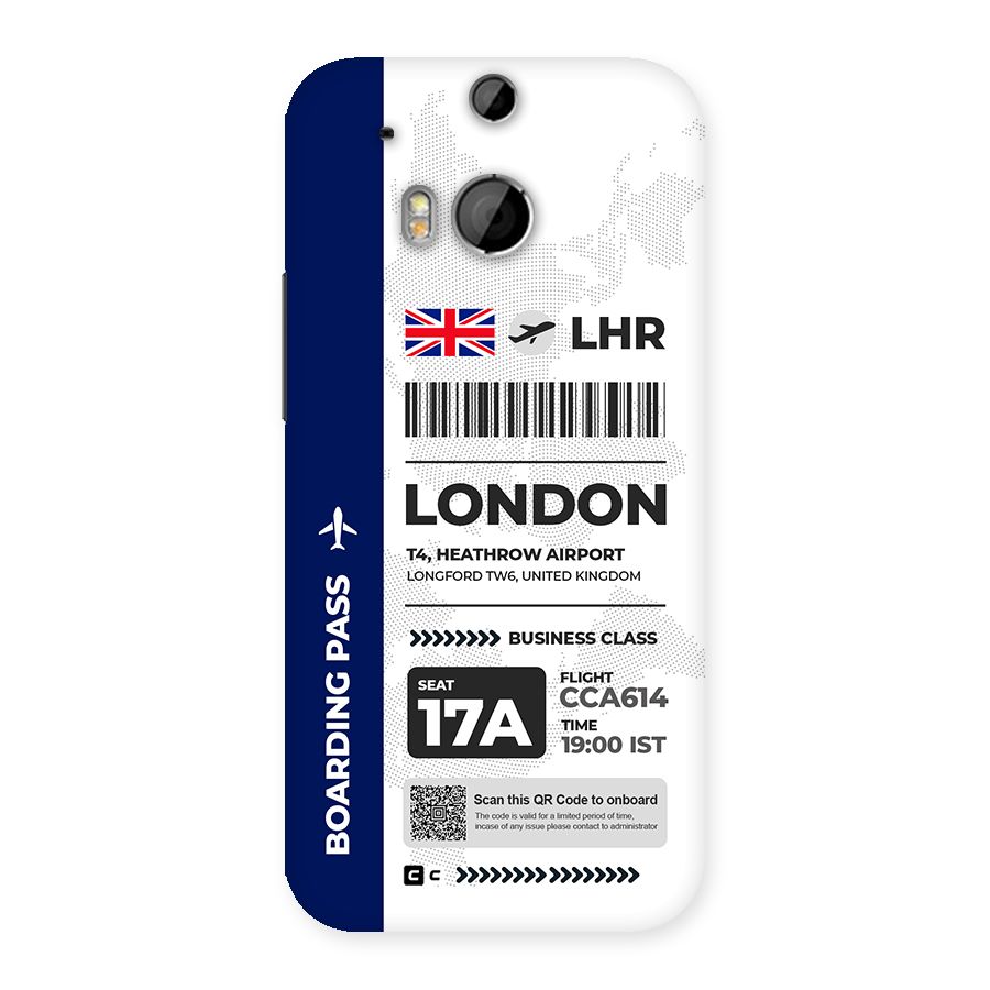 International Boarding Pass London Back Case for One M8