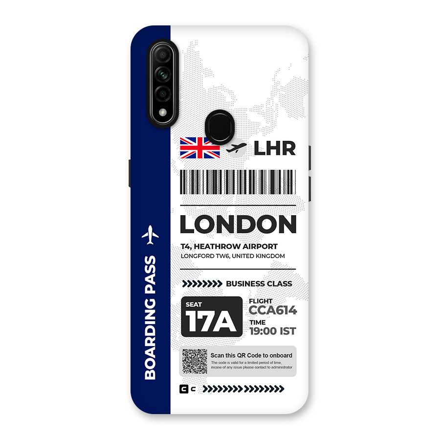 International Boarding Pass London Back Case for Oppo A31